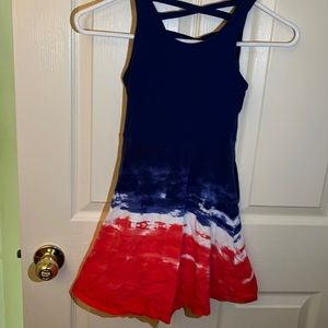 Red White and Blue 4th of July Dress kids